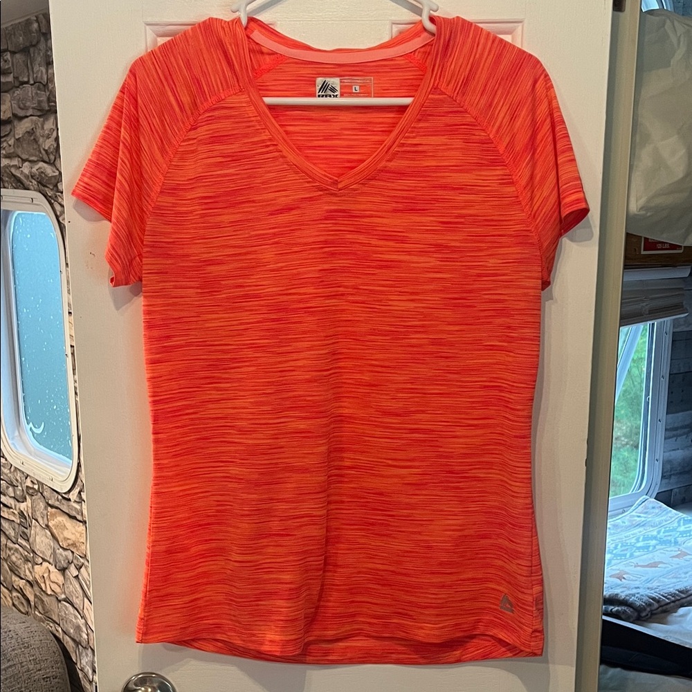 RBX Women's Short Sleeve V-Neck Top - Red Orange